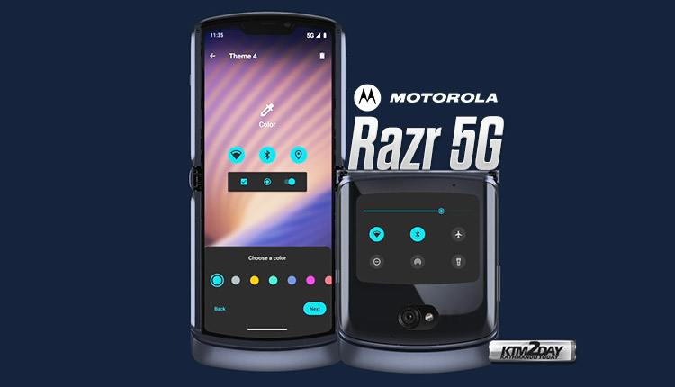 Motorola razr 5G dual SIM Smartphone (6.2 Inch HD pOLED Display/External  2.7 Inch gOLED display, 48 MP Quad-pixel Camera, 256 GB/8 GB, Android 10)