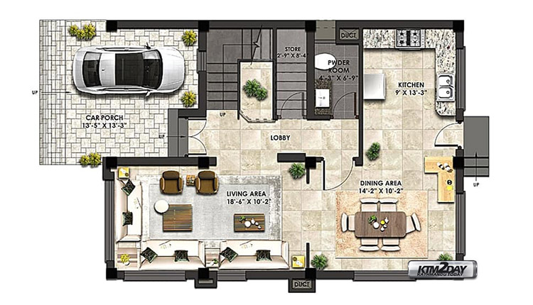 CG Village Ground Floor Diagram