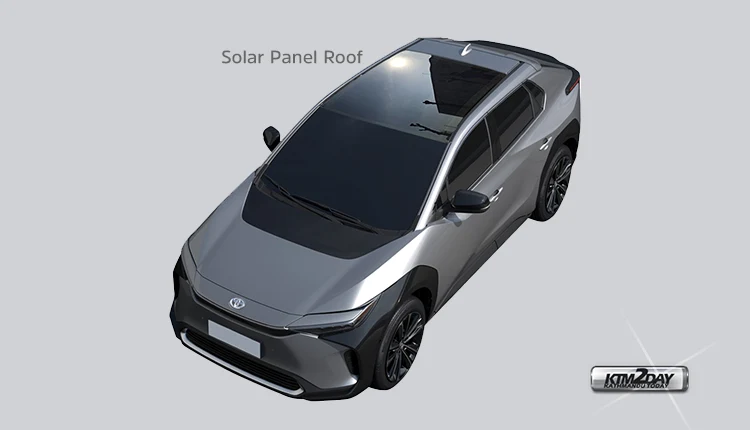 Toyota bZ4X ev solar panel roof